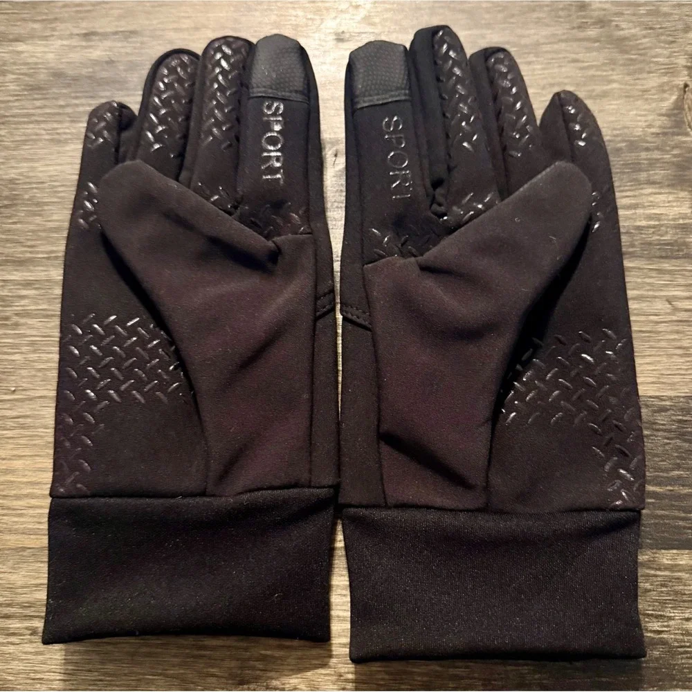Alani Nu Athletic Gloves Excellent Black Touchscreen Silicone Grip Sport